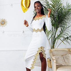 7.5 ярд полиамидной цветочной вышивки кружева для отделки аксессуаров одежды OCOR-NB0002-02