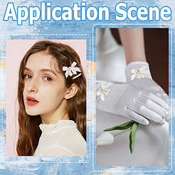 20 шт. 5-цветный полиэстер и смоляные жемчужины бантовые украшения аксессуары&nbsp;DIY-SP0004-76