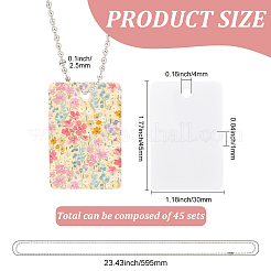 45 шт. пустые двухсторонние алюминиевые подвески с термопереносом&nbsp;DIY-SP0006-29C