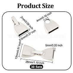 30 комплект складных застежек из сплава в тибетском стиле&nbsp;TIBE-OC0001-04