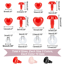 120 комплект из 12 пластиковых безопасных носов в форме сердечек DIY-PH0010-90