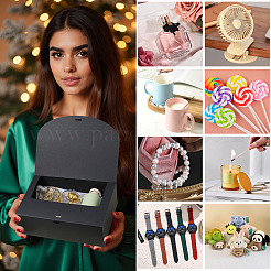 Складные бумажные подарочные коробки с лентой CON-WH20001-11D-02