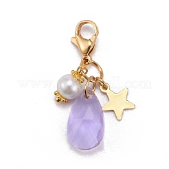 Pendenti in vetro a goccia sfaccettato&nbsp;HJEW-JM00487-04