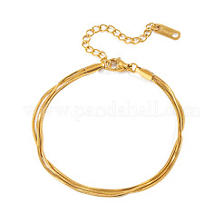 Armbänder aus einsträngiger Schlangenkette aus Edelstahl 304 für Damen&nbsp;UU3711