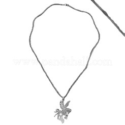 Collares con colgante de aleación de cristal y rhinestone para hombre&nbsp;WGA33BE-01