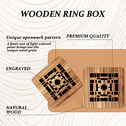 Полые деревянные магнитные коробки для хранения медалей CON-WH0088-93C-01