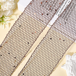Лента из блестящей полиэстеровой сетки с пайетками длиной 9 м OCOR-WH20012-15G