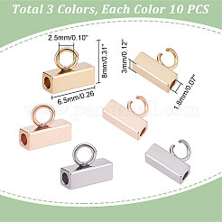 30 pz 3 colori 201 barre per tubi in acciaio inossidabile&nbsp;STAS-UN0038-70