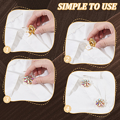 Запонки из сплава и пластиковые пуговицы с одним отверстием HJEW-GA00042