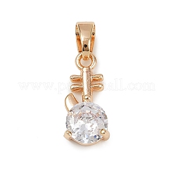 Латунные микро проложить кубического циркония подвески KK-E795-10KCG-01