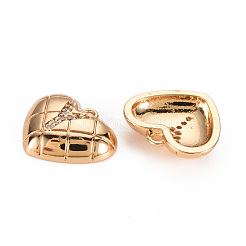 Латунные микропаве прозрачные подвески с фианитом KK-S360-144Y-NF