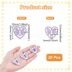 Пуговицы-сердечки из ткани&nbsp;DIY-WH0622-411F