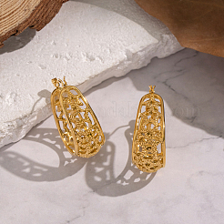 Винтажные серьги-кольца в форме полой звезды из нержавеющей стали 304.&nbsp;ZZ7170