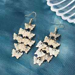 Boucles d'oreilles avec pendentif en laiton&nbsp;EJEW-B157-02B-G