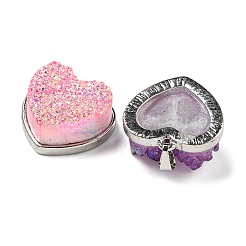 Подвески из электропокрытого натурального агата-друза G-G131-01P