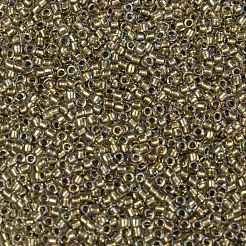 TOHOラウンドシードビーズ  日本製シードビーズ  （262)つの内側のカラークリスタル/レモンの裏地  15/0  1.5mm  穴：0.7mm  約3000個/10g&nbsp;X-SEED-TR15-0262