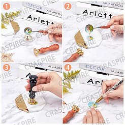 Sello de cera de latón con asa&nbsp;AJEW-WH0184-0948