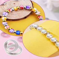 30 шт. плоские круглые разделительные бусины из нержавеющей стали 201&nbsp;STAS-LP0001-99