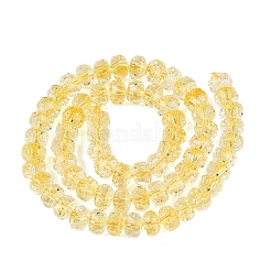 Brins de perles de verre transparentes craquelées&nbsp;GLAA-N068-03A-14