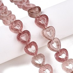 Природного кварца клубники нитей бисера G-N342-93