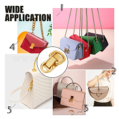 8 комплект застежек-подвесок из сплава с двойным D-образным кольцом для ремня сумки&nbsp;FIND-WR0008-89