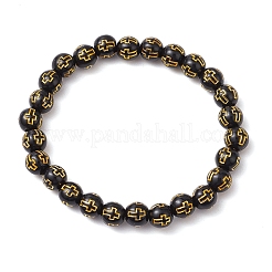 2 pz 2 colori perline acriliche braccialetti elastici&nbsp;BJEW-JB110106