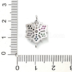 Латунный цветной кубический цирконий соединитель снежинка соединительные подвески KK-L229-079P-01