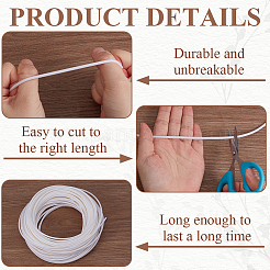 30mのEVAパイプソファエッジ  家具のトリムストリップ  ホワイト  3mm&nbsp;DIY-WH20025-09A