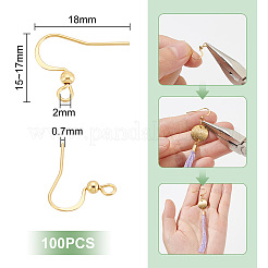 100 шт. французские крючки для сережек из нержавеющей стали 304 STAS-UN0058-79