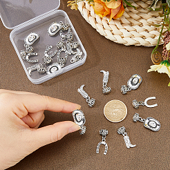 18pcs 3 Arten Legierung europäische baumelnde Charms&nbsp;PALLOY-FH00197