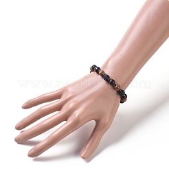 Bracelets extensibles en pierre de lave naturelle&nbsp;BJEW-JB04813-02