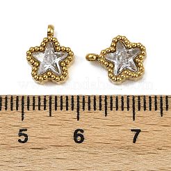 Breloques en acier inoxydable 304 micro pavé de zircones cubiques&nbsp;STAS-K302-01A-G