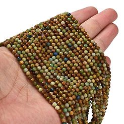 Натуральные бусы из хризоколлы и лазурита G-G278-B01-4mm