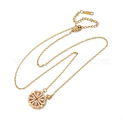 Ожерелья с подвеской из нержавеющей стали 304 «Clover» для женщин&nbsp;LS-NJEW-M107-03G