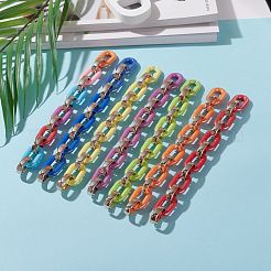 Chaînes de câble acryliques opaques faites à la main&nbsp;AJEW-JB00890