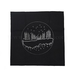 DIYの風景刺繡セット  模造竹フレームを含む  鉄製ピン  布  カラフルな糸  花の生活模様  213x201x9.5mm  内径：183mm&nbsp;DIY-O021-13