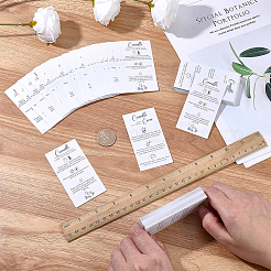 240 x Pflegeanleitungskarte aus Papier mit Blumendruck&nbsp;AJEW-FG0005-62F