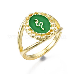 Покрытие стойки сплава эмалью широкополосные кольца RJEW-T011-38LG-RS