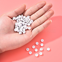 Белые непрозрачные акриловые бусины&nbsp;PACR-YW0001-04B