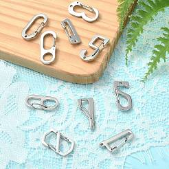 10 шт. 10 стиля 304 нержавеющая сталь брелок застежка фурнитура FIND-CJ0002-80