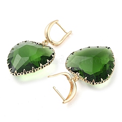 Серьги-кольца со стеклянным сердцем EJEW-Q800-18KCG