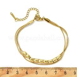 Mehrreihige Armbänder aus 304 Edelstahl&nbsp;BJEW-G733-02G