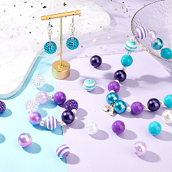 1 набор из 5 круглых бусин из смолы RESI-PH0001-98A