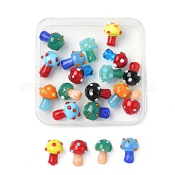 20шт 10 цвета бусины лэмпворк ручной работы&nbsp;LAMP-FP0001-07