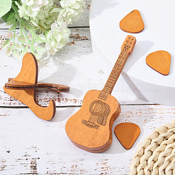 1 набор деревянных держателей для медиаторов в форме гитары с магнитными застежками CON-CA0001-026