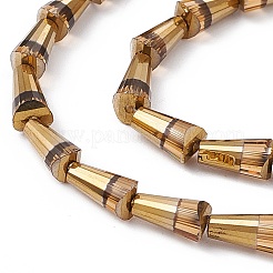 Стеклянные бусины с гальваническим покрытием  EGLA-L034-HR