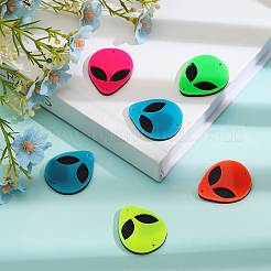 20 шт. 5-цветные непрозрачные акриловые соединительные подвески&nbsp;SACR-CA0001-19