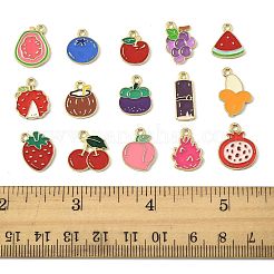 60 шт. 15 стиля фруктовых сплавов эмалевых подвесок&nbsp;FIND-FS0004-66