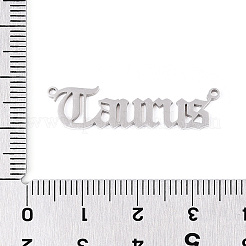 301ステンレススチールペンダント  星座  ステンレス鋼色  牡牛座  9.5x32x1mm  穴：1.4mm&nbsp;STAS-CJC0004-03P-07