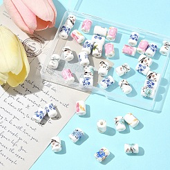 40шт фарфоровые бусины ручной работы PORC-FS0001-15